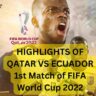 qatar vs ecuador opening FIFA World cup match 2022