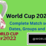 world cup 2022 match schedule