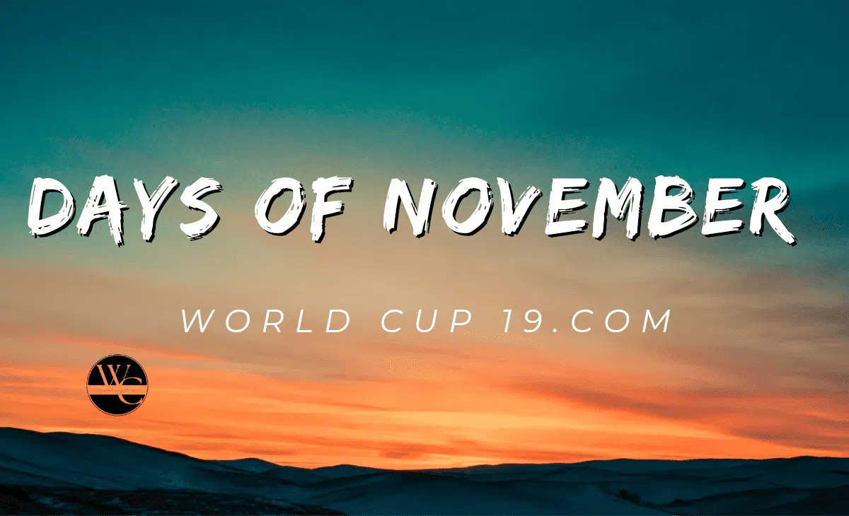 Important Days in November